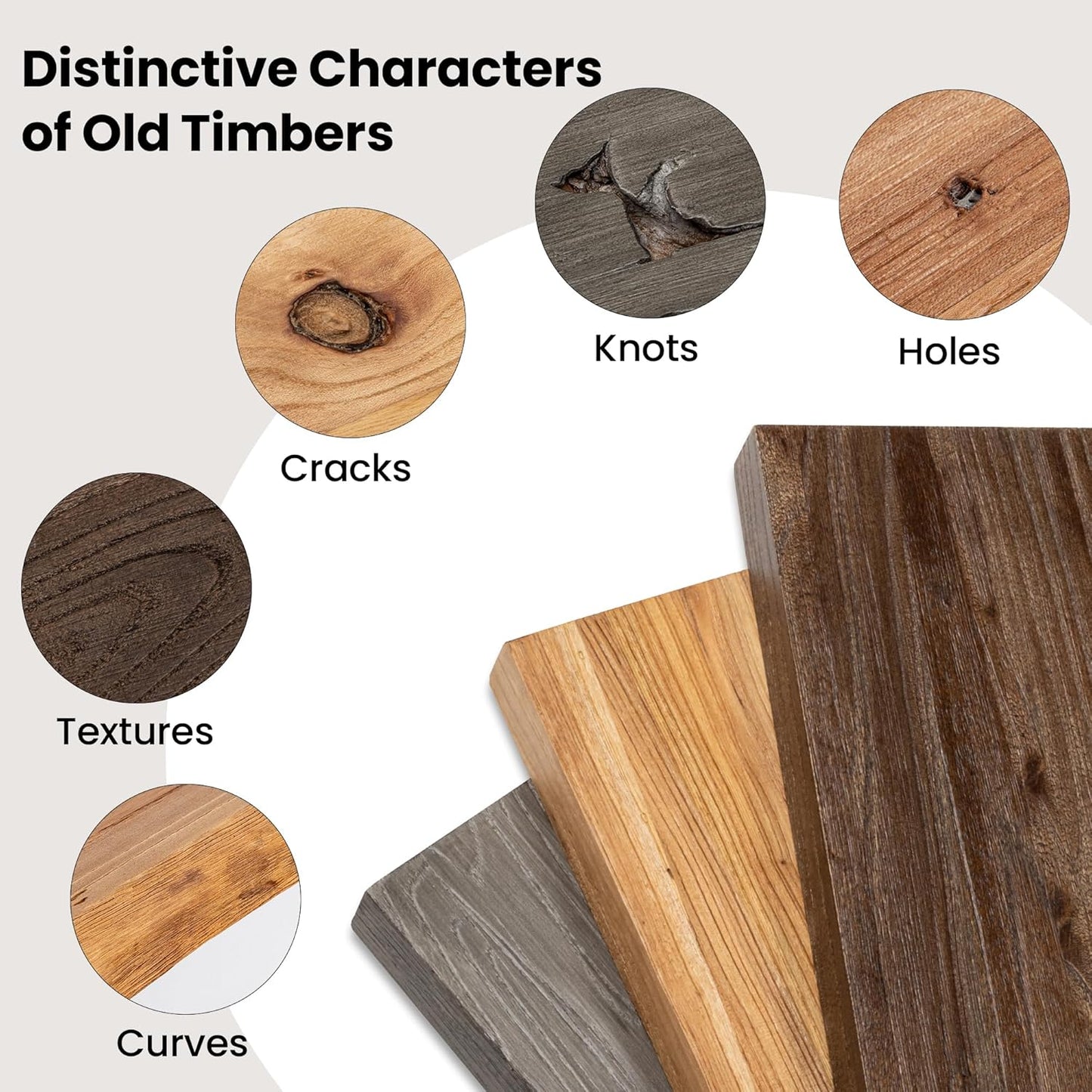 Fun Memories Floating Shelves for Wall, 48"x9.3" Rustic Solid Elm Wood Wall Shelves, Heavy-Duty Mounted Shelves with Invisible Brackets, Set of 2 for Living Room, Bedroom, Kitchen, Walnut Finish