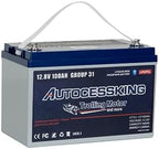 12V 100Ah Trolling Motor Bluetooth LiFePO4 Battery, 120A BMS Rechargeable BCI by Autocessking
