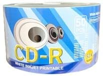 CD-R 700MB 80min 52x White Inkjet Hub Printable 50-Pack by LSK Media | Blank CDs - Image 2