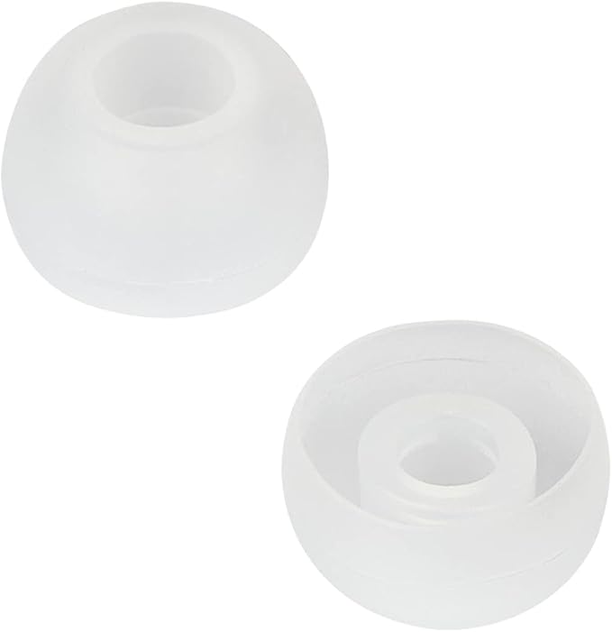 9 Pairs White Earbud Tips, Replacement Headphone Covers, Soft Rubber Tips - Image 3