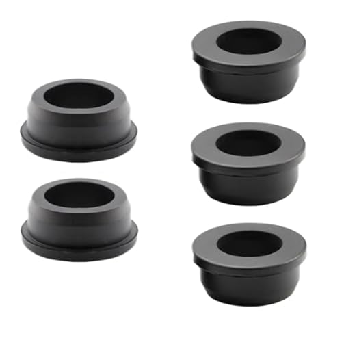 5 pcs 2" Drill Hole，1-9/16"ID Black Silicone Top hat Rubber Grommets by Unknown
