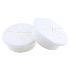 HAHIYO 2Pcs 2.4Inch/60mm White ABS Plastic Eight-petaled Desk Grommet Wire - Image 5
