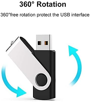 JUANWE 128GB USB Flash Drive 5 Packs, Thumb Drives Foldable 360° Swivel Shell & - Image 3