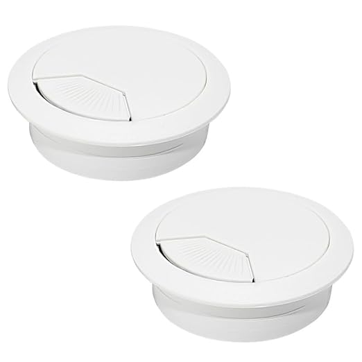 2 Pcs Desk Grommet 2" / 50 mm, Desk Cord Hole Cover, Cable Grommet ABS Plastic by EASYEAH