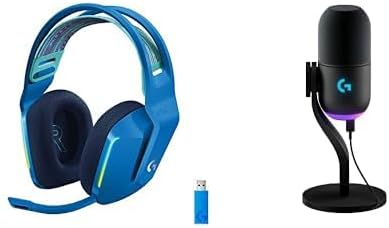 Logitech G733 Lightspeed Wireless Gaming Headset +Yeti GX Dynamic RGB Gaming by LogitechG