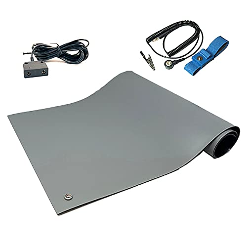 RubberStat Dual Layer ESD Compliant Workstation Rubber Table Mat Kit, Cell by StaticCare