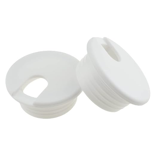 HAHIYO 2Pcs 1.5Inch/38mm White ABS Plastic U-Shaped Desk Grommet Wire Grommet by HAHIYO