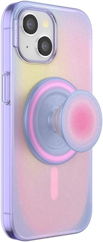 PopSockets iPhone 15 Case with Round Phone Grip Compatible with MagSafe by PopSockets