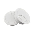 HAHIYO 2Pcs 2Inch/50mm White ABS Plastic Sector-shaped Desk Grommet Wire by HAHIYO