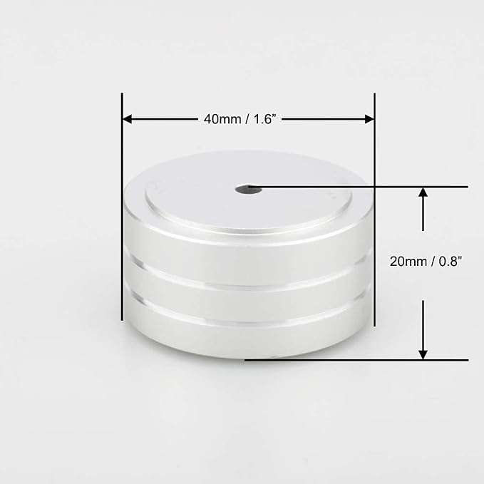 Audiocrast 4X Silver HiFi Speaker Isolation Feet Pad, Aluminum 40x20mm Audio - Image 8
