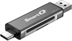 SmartQ C256 Micro SD Card Reader to USB Adapter USB-C and USB A USB Memory Card by SmartQInc-MobileTechnology