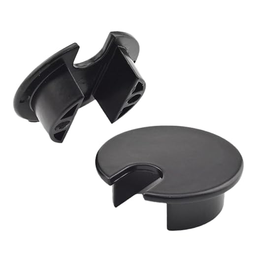 HAHIYO 2Pcs 1.38Inch/35mm Black Zinc Alloy Desk Grommet Wire Grommet Cable by HAHIYO