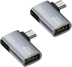 Powered Right Angle USB 2.0 Micro Male to USB Female Host OTG Adapter by Norsimda