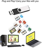 JUANWE 128GB USB Flash Drive 5 Packs, Thumb Drives Foldable 360° Swivel Shell & - Image 7