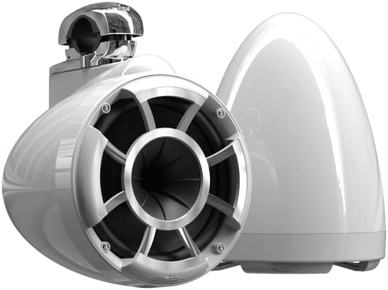 wet sounds Rev 8 White V2 Revolution Series 8" White Tower Speakers w/Fixed by wetsounds