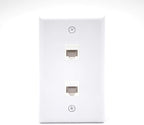 VCE 2-Port Ethernet Wall Plate, CAT6 Wall Plate and Jack, RJ45 Keystone Wall - Image 2
