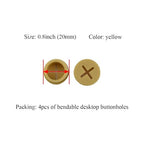 HAHIYO 4Pcs 0.8Inch/20mm Yellow Flexible Rubber Desk Grommet Wire Grommet Cable - Image 2