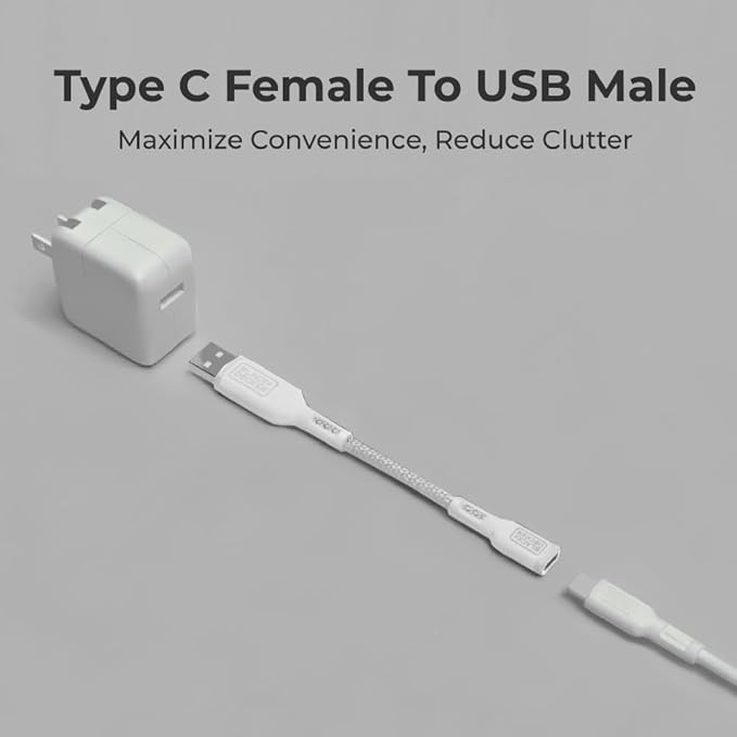 BLACK+DECKER USB C to USB Adapter, Type C Female to USBA Male OTG Cable USBA to - Image 2