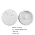 HAHIYO 2Pcs 2.4Inch/60mm White ABS Plastic Sector-Shaped Desk Grommet Wire - Image 2