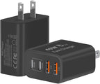 USB C Block 40W, 4 Ports Wall Plug Fast Charging Block, PD+QC Multiport Power by TTC