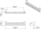 Stand Up Desk Store Under Desk Cable Management Tray Black Horizontal Computer - Image 5