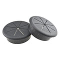 HAHIYO 2Pcs 2.4Inch/60mm Black ABS Plastic Eight-petaled Desk Grommet Wire by HAHIYO