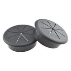 HAHIYO 2Pcs 2.4Inch/60mm Black ABS Plastic Eight-petaled Desk Grommet Wire by HAHIYO