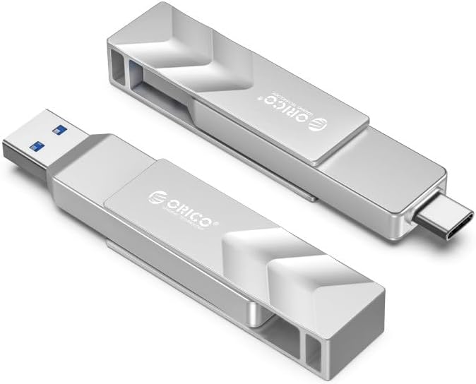 ORICO 1TB Portable Solid State Drive, 1050MB/s Dual-Port Rotating Metal by PioneerDataSolutionPowerYourFuture