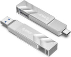 ORICO 1TB Portable Solid State Drive, 1050MB/s Dual-Port Rotating Metal by PioneerDataSolutionPowerYourFuture