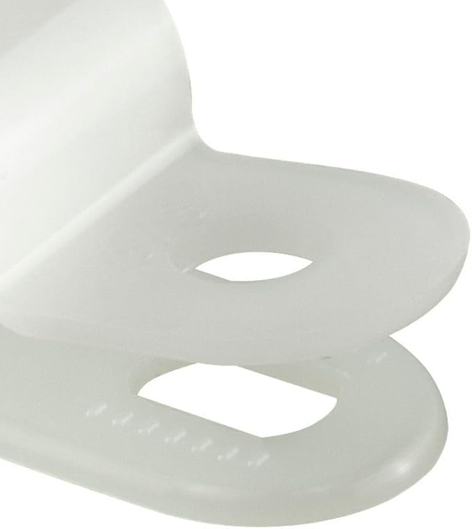 GTSE White Nylon Plastic Cable Clamps, 3/8" Screw Mounts - Image 4