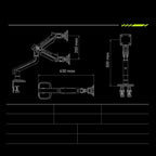 Gaming Monitor Arm for Flat/Ultrawide/Curved Monitors 32 to 60 inch, Heavy Duty - Image 7