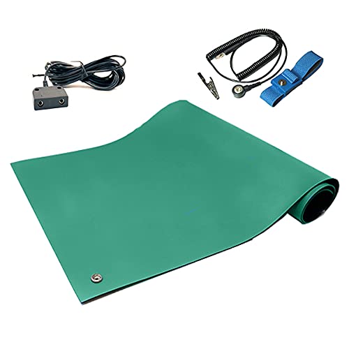 RubberStat Dual Layer ESD Compliant Workstation Rubber Table Mat Kit, Cell by StaticCare