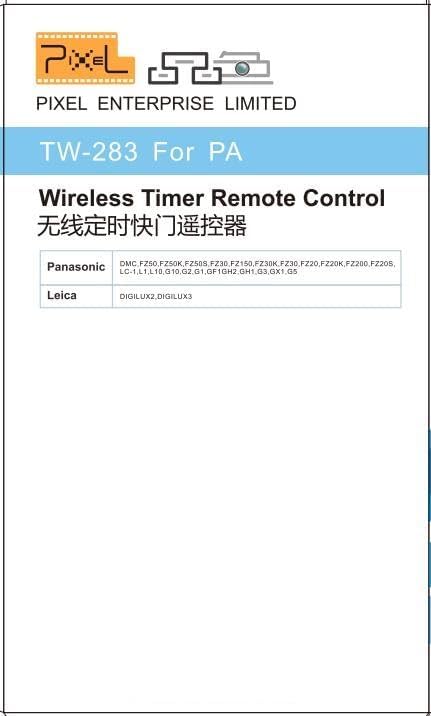 Pixel Wireless Timer Remote Shutter Release TW283-L1 Wireless Remote Control - Image 10