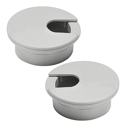 2 Pcs Desk Grommet 1-3/8" / 35 mm, Desk Cord Hole Cover, Cable Grommet ABS by EASYEAH