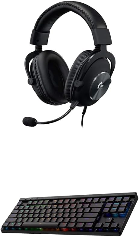 Logitech G Pro X Wired Gaming Headset + G515 TKL Wireless Gaming Keyboard Bundle by LogitechG