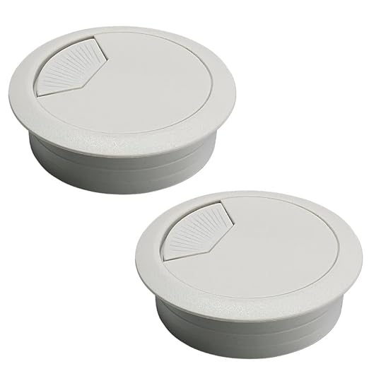 2 Pcs Desk Grommet 2" / 50 mm, Desk Cord Hole Cover, Cable Grommet ABS Plastic by EASYEAH