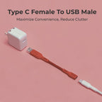 BLACK+DECKER USB C to USB Adapter, Type C Female to USBA Male OTG Cable USBA to - Image 2