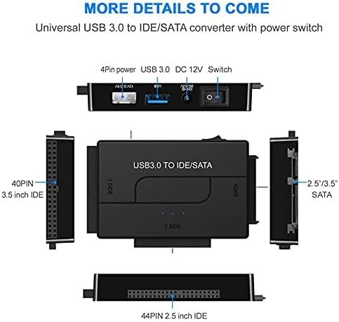 USB 3.0 to SATA IDE Hard Drive Reader, YINNCEEN External Hard Drive Ultra - Image 5
