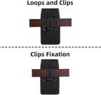 Universal Phone Holster Phone Pouch Case Belt Clip Belt Loops Card Slot Faux - Image 3