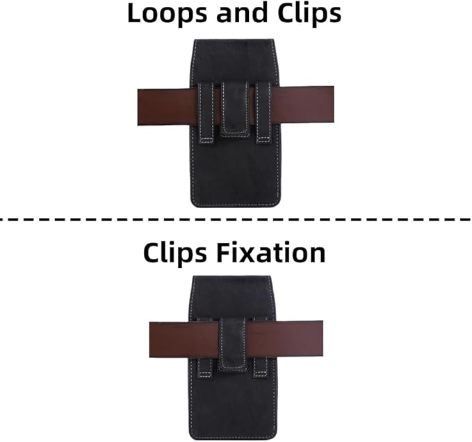 Phone Holster Pouch Case Belt Clip Loops Card Slot - Image 4