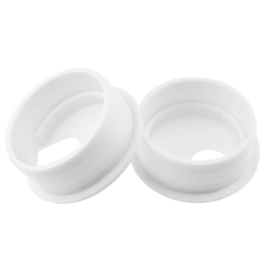 HAHIYO 2Pcs 1.77Inch/45mm White ABS Plastic U-Shaped Desk Grommet Wire Grommet - Image 4
