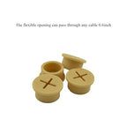HAHIYO 4Pcs 0.8Inch/20mm Yellow Flexible Rubber Desk Grommet Wire Grommet Cable - Image 5