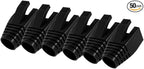 50 Pcs Cat7 Cat7A Cat8 Strain Relief Boot, RJ45 Plug Connector Cover Modular by VIVOCH