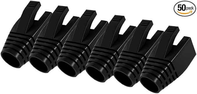 50 Pcs Cat7 Cat7A Cat8 Strain Relief Boot, RJ45 Plug Connector Cover Modular by VIVOCH