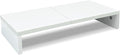 TEAMIX 20 inch White Monitor Stand Riser, Wood Desktop Stand by TEAMIX