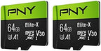 PNY 64GB Elite-X Class 10 U3 V30 microSDXC Flash Memory Card 2-Pack - Image 2