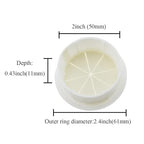 HAHIYO 2Pcs 2Inch/50mm White ABS Plastic Eight-petaled Desk Grommet Wire - Image 2