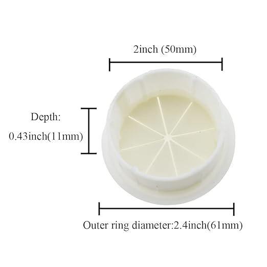 HAHIYO 2Pcs 2Inch/50mm White ABS Plastic Eight-petaled Desk Grommet Wire - Image 2