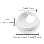 HAHIYO 2Pcs 2Inch/50mm White ABS Plastic U-Shaped Desk Grommet Wire Grommet - Image 2