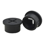 HAHIYO 4Pcs 0.8Inch/20mm Black Flexible Rubber Desk Grommet Wire Grommet Cable - Image 4